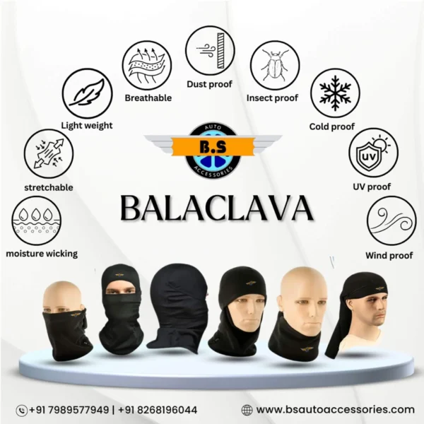 BALACLAVA FULL FACE MASK FOR RIDER'S , BLACK